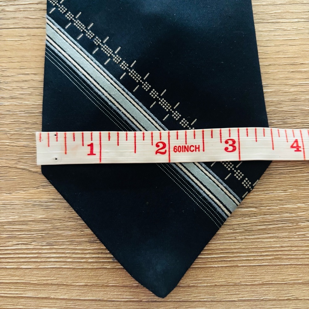 Givenchy Elegant Blue Patterned Stripe Tie Mens Designer Luxury Polyester - Picture 7 of 7